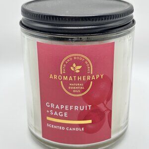 Aromatherapy Grapefruit Sage Single Wick Scented Candle 7oz Bath & Body Works
